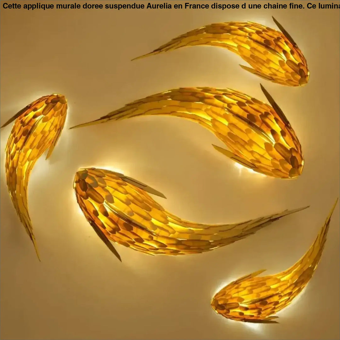 Grande Applique Murale LED En Forme De Poisson Carpe Koi Élégante