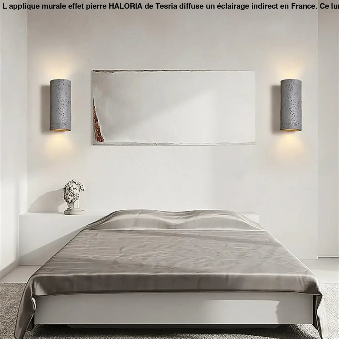 Applique Murale Effet Pierre Cylindre Vertical
