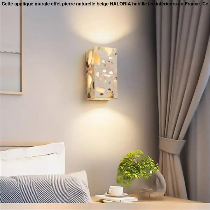 Applique Murale Effet Pierre Naturelle Beige Moderne Et Élégante