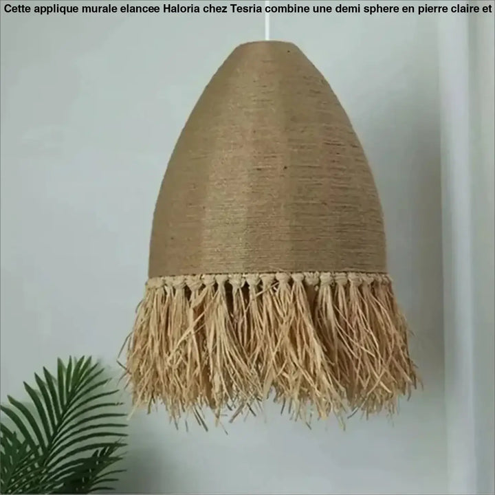 Suspension Rotin Naturel Avec Franges Design Bohème Chic

