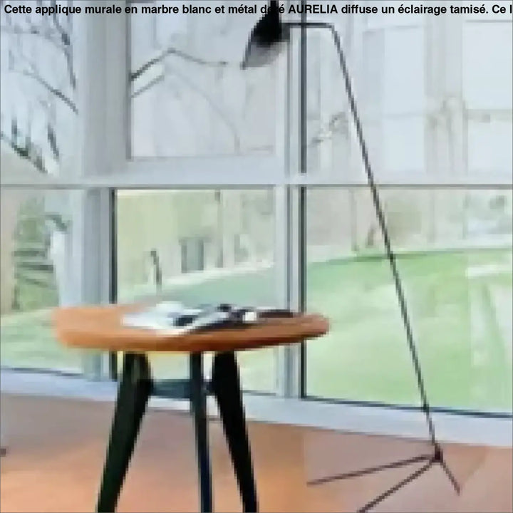 Lampadaire contemporain arbora avec structure en métal noir et silhouette sculpturale à quatre pieds fins bras articulés