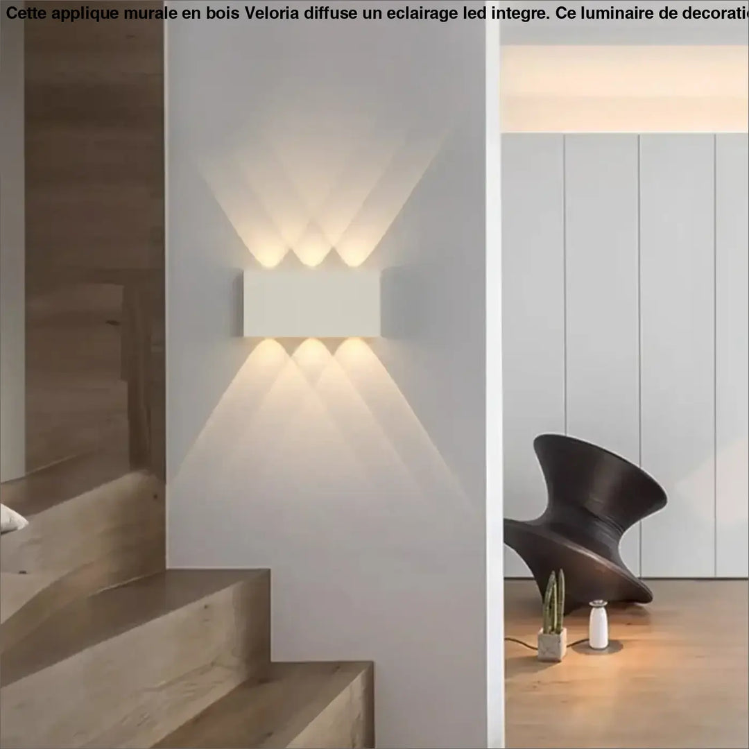 Applique Murale En Bois Avec Éclairage LED Intégré