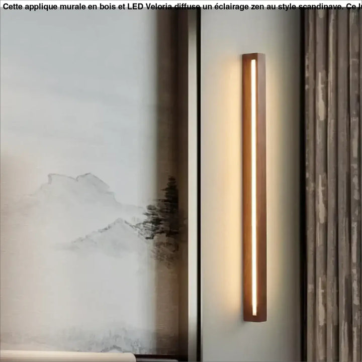 Applique Murale En Bois Et À LED Au Style Scandinave Et Zen En Bois