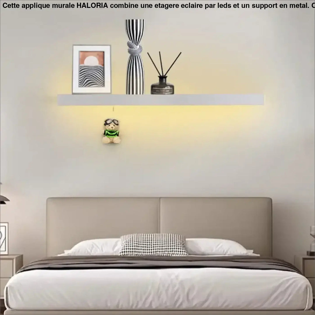 Applique Murale En Étagère Éclairé Par Des LEDs Élégante
