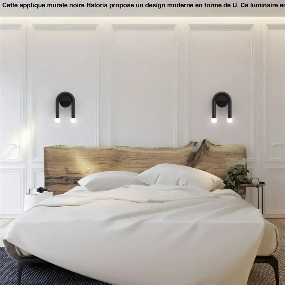 Applique murale en forme de U de couleur noir au deisgn moderne

