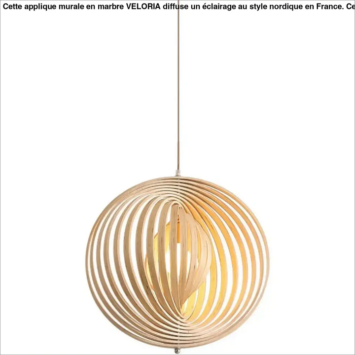 Suspension sphérique anneaux style graphique noir beige chic