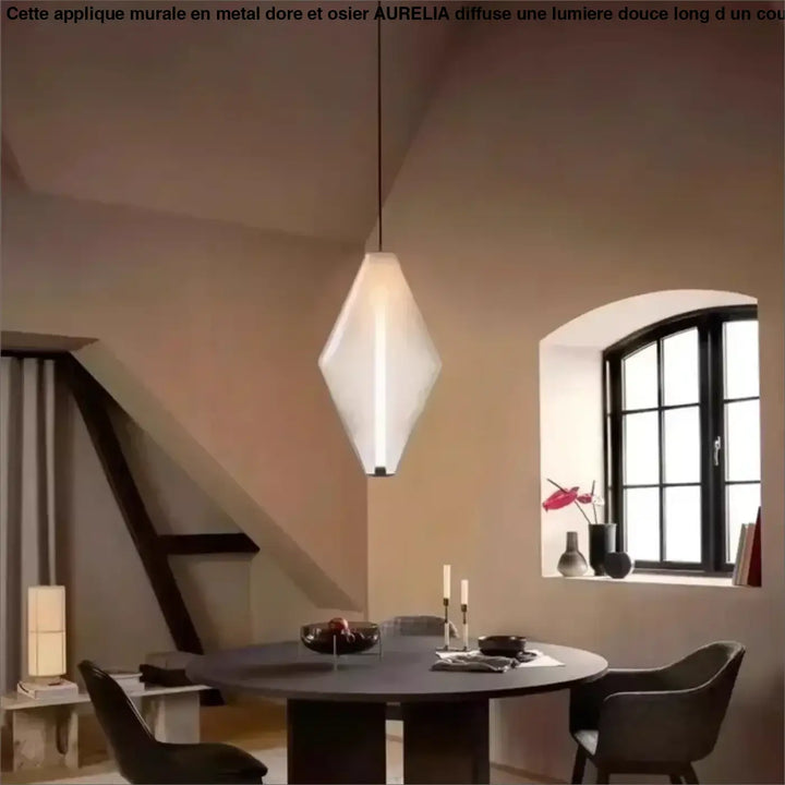 Suspension luminaire élégante style contemporain en verre