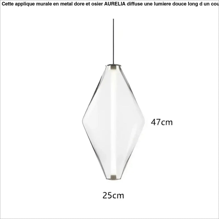 Suspension luminaire élégante style contemporain en verre