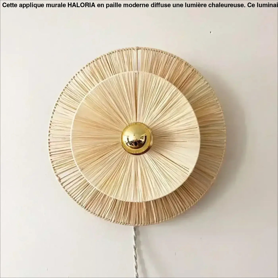 Applique Murale En Paille Moderne Design Solaire