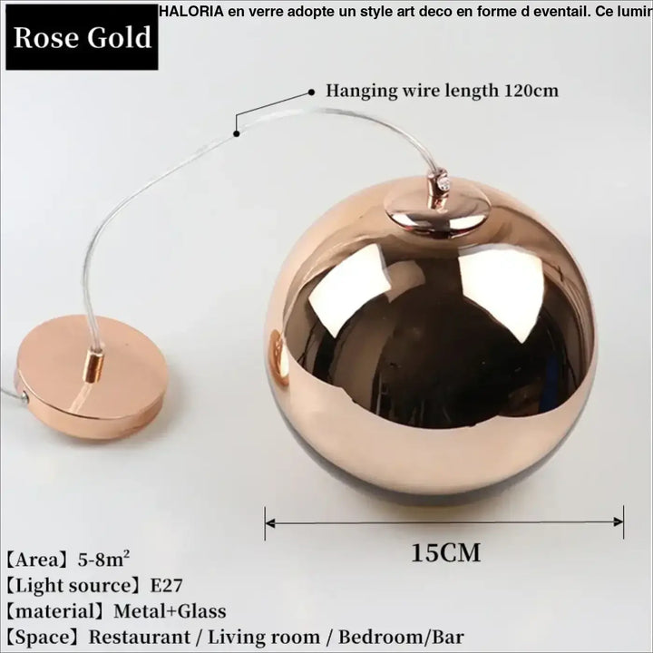 Suspension design contemporaine en verre style élégant
