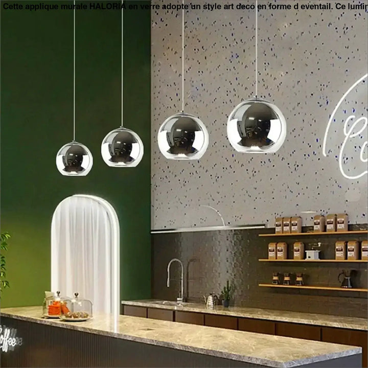 Suspension design contemporaine en verre style élégant