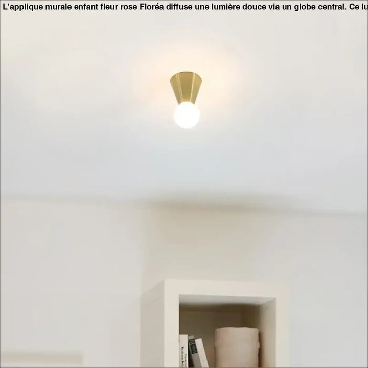 Plafonnier Design Minimaliste En Laiton Brossé

