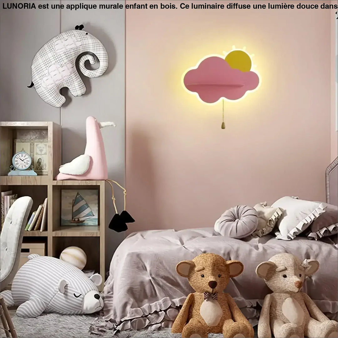 Applique Murale Enfant Nuage Soleil