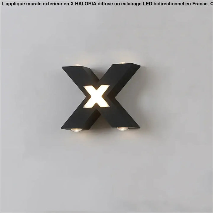 Applique Murale Extérieur En Forme De X En Aluminium