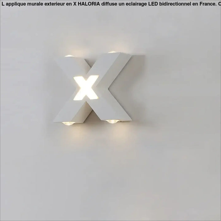 Applique Murale Extérieur En Forme De X En Aluminium