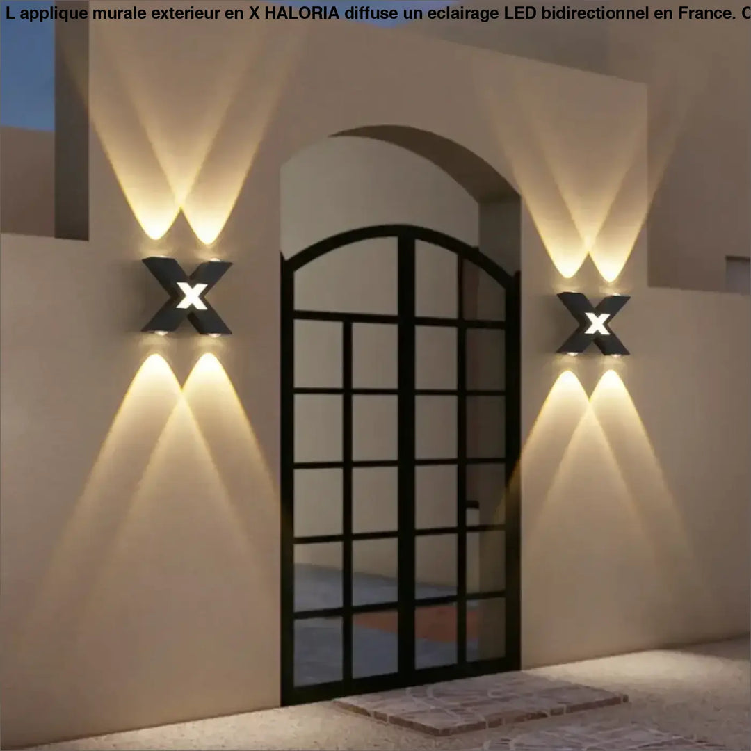 Applique Murale Extérieur En Forme De X En Aluminium