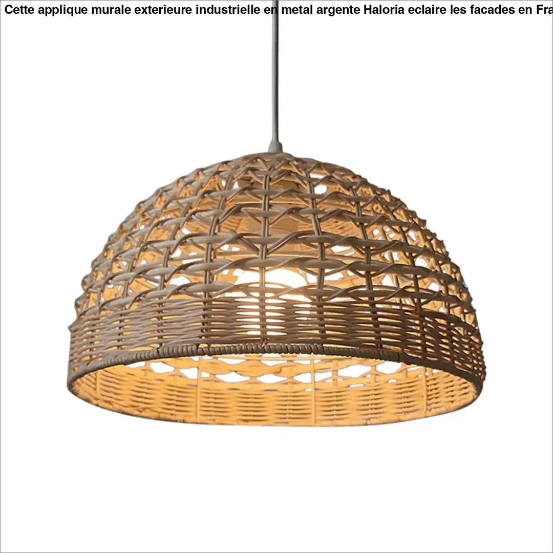 Suspension luminaire en rotin au design naturel pour salle à manger