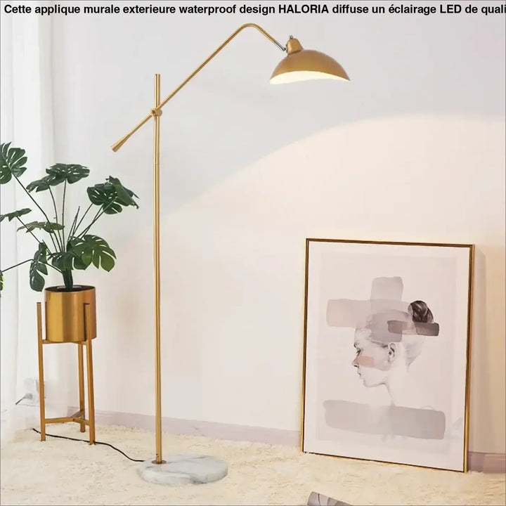 Lampadaire contemporain en métal avec tête orientable style épuré