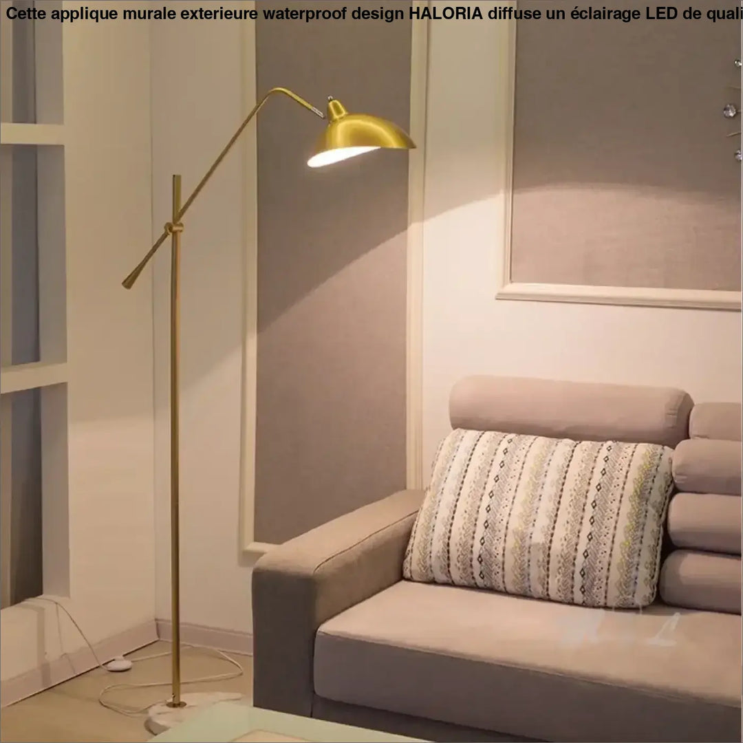 Lampadaire contemporain en métal avec tête orientable style épuré
