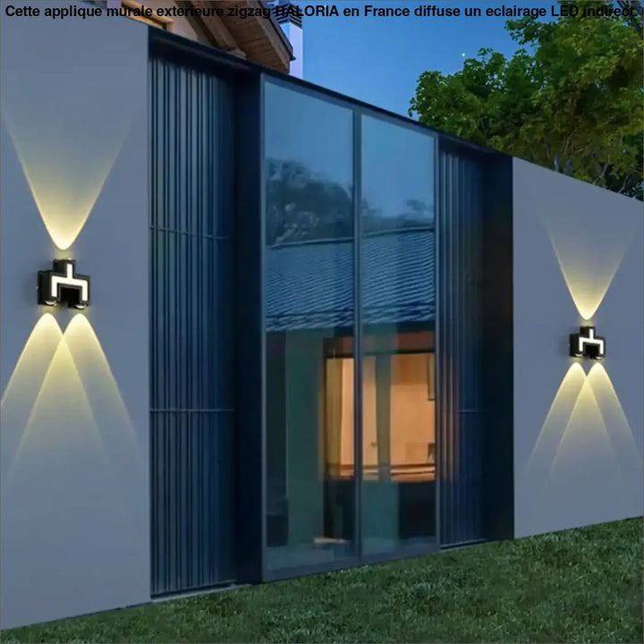 Applique Murale Extérieure En Zigzag Moderne Fait En Aluminium