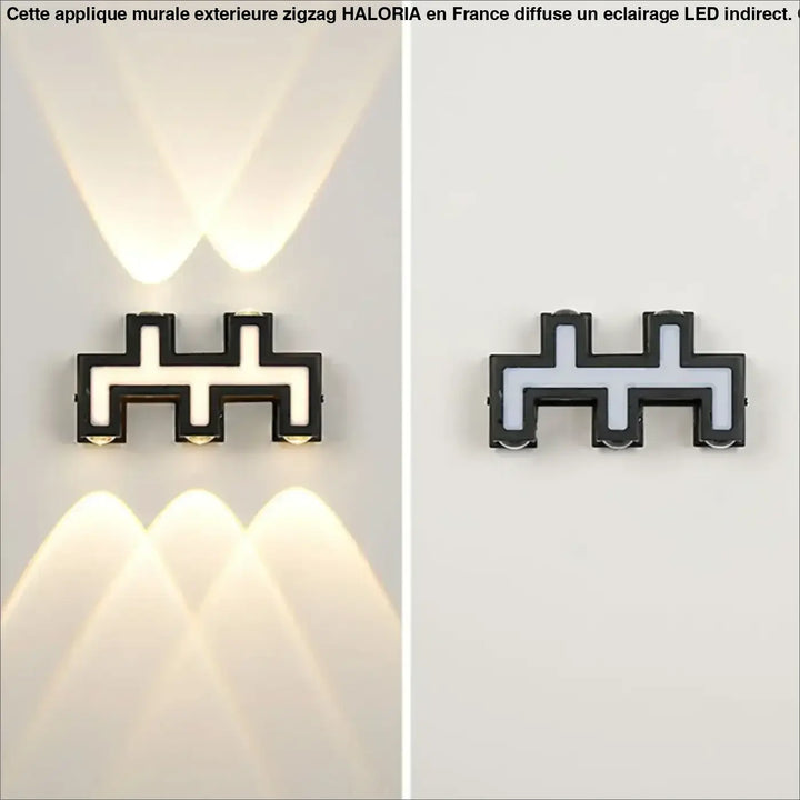Applique Murale Extérieure En Zigzag Moderne Fait En Aluminium