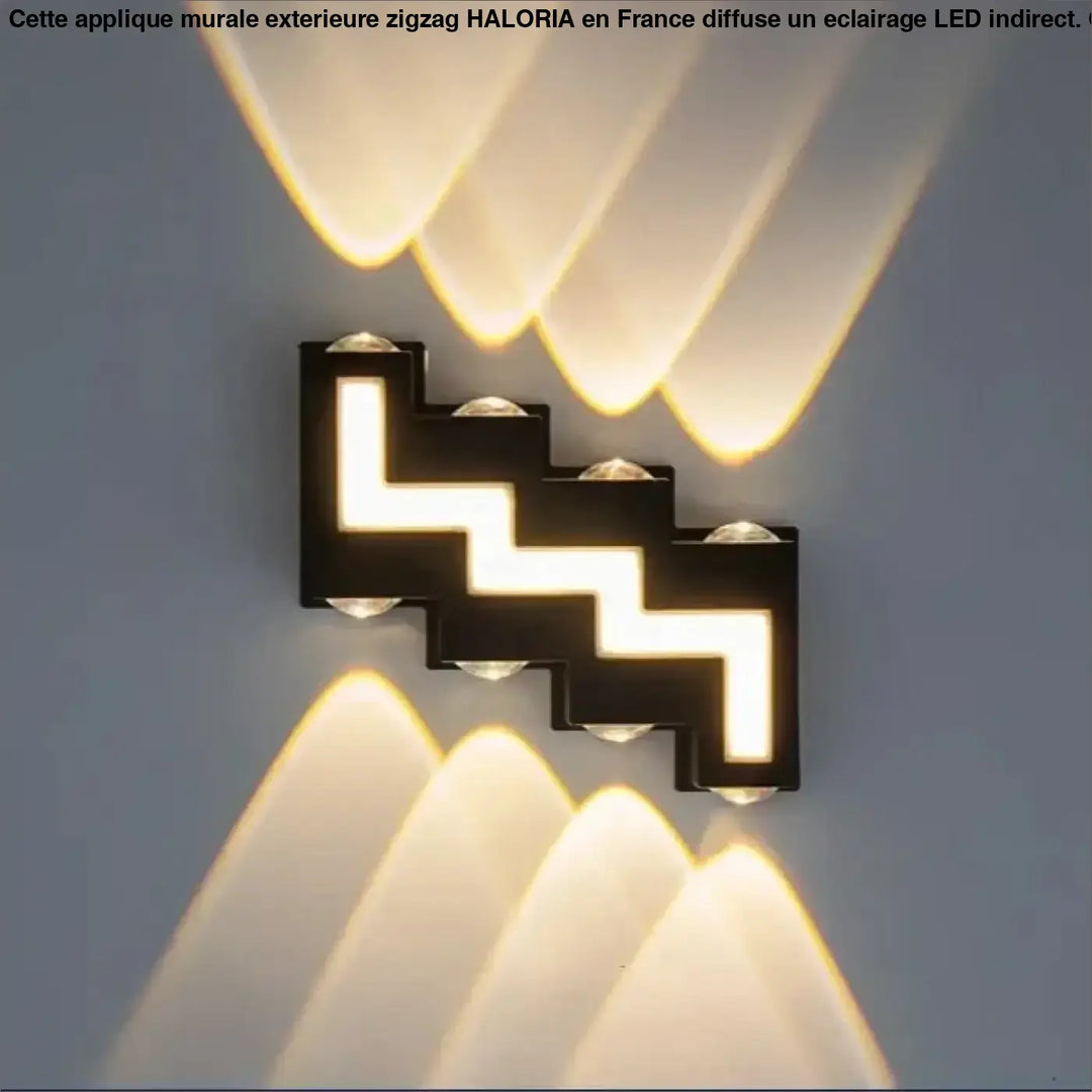 Applique Murale Extérieure En Zigzag Moderne Fait En Aluminium