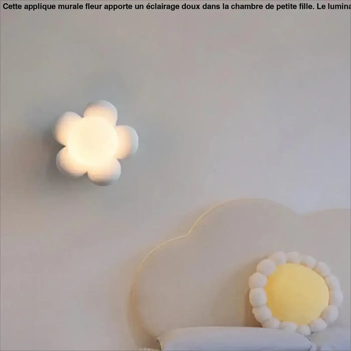 Applique Murale Fleur Pour Chambre De Petite Fille En Acrylique