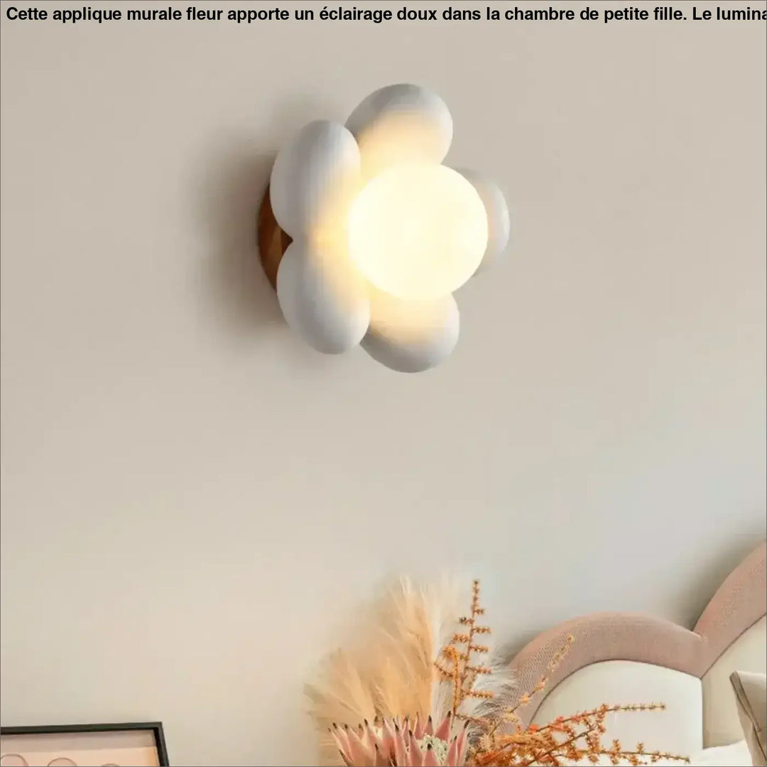 Applique Murale Fleur Pour Chambre De Petite Fille En Acrylique