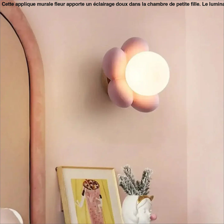 Applique Murale Fleur Pour Chambre De Petite Fille En Acrylique