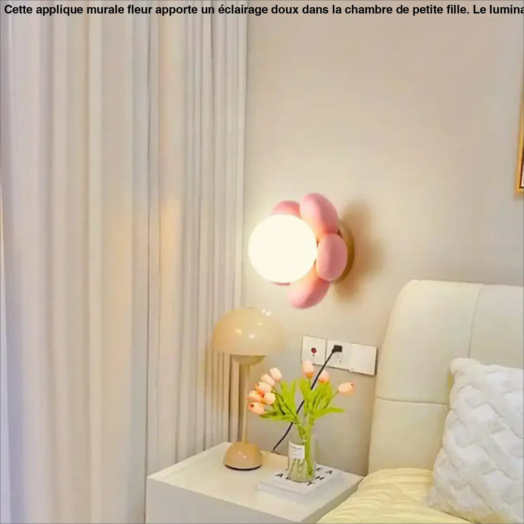 Applique Murale Fleur Pour Chambre De Petite Fille En Acrylique