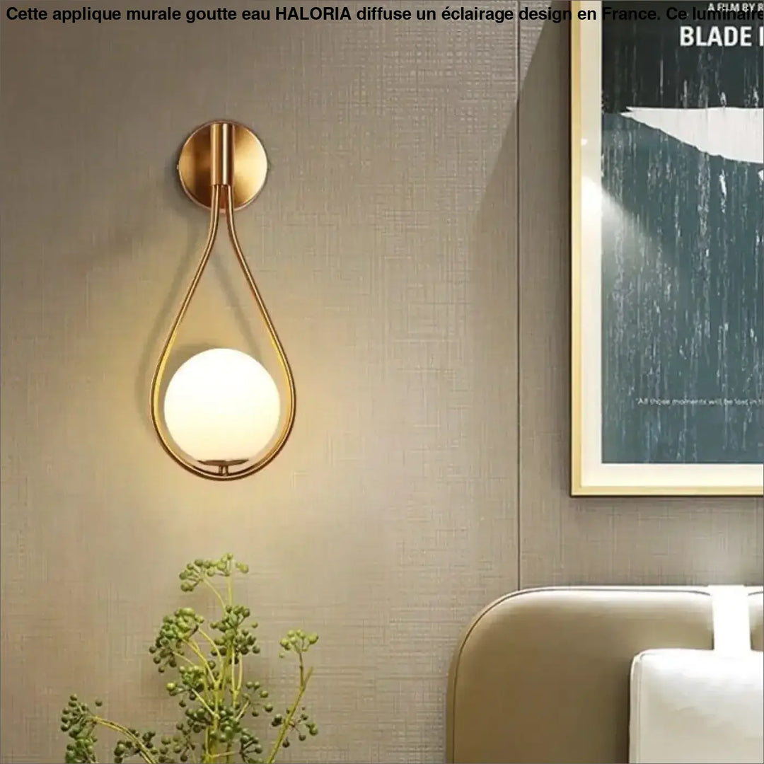 Applique Murale Goutte d’Eau Aluminium Design Fluide