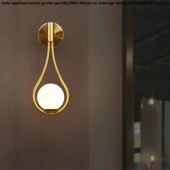 Applique Murale Goutte d’Eau Aluminium Design Fluide