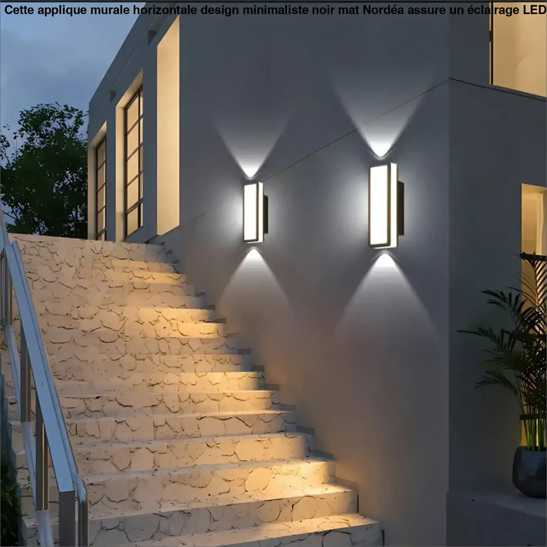 Applique murale extérieure waterproof design moderne ovale