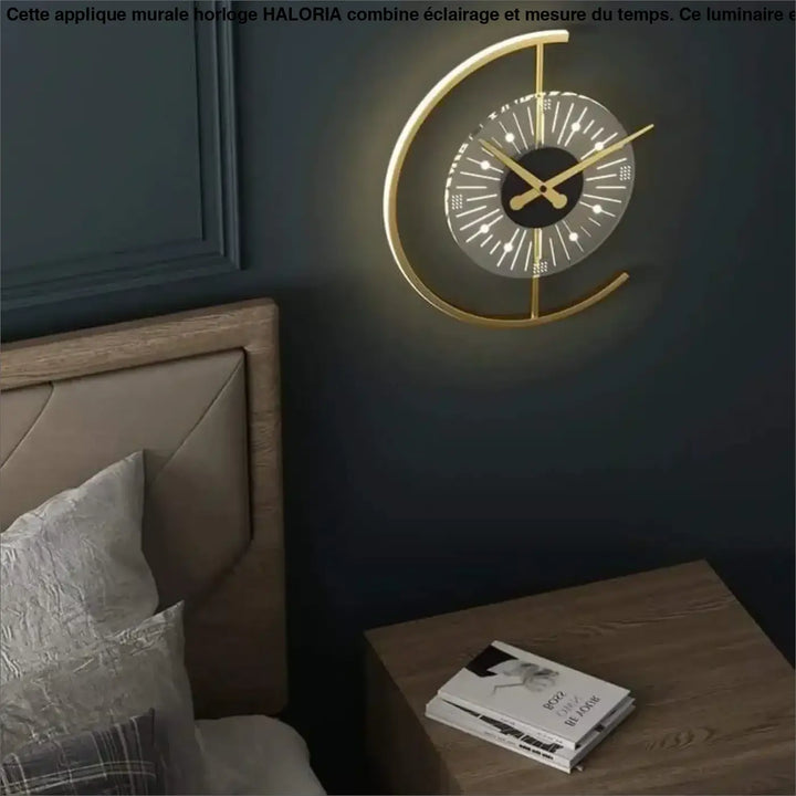 Applique Murale Horloge En Aluminium Noir Ou Or