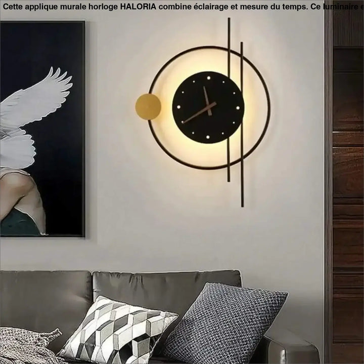 Applique Murale Horloge En Aluminium Noir Ou Or
