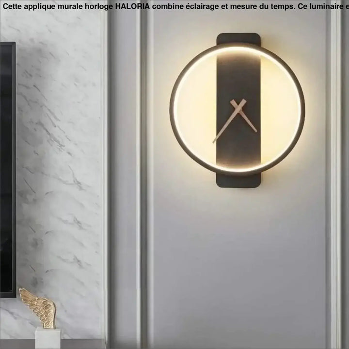 Applique Murale Horloge En Aluminium Noir Ou Or