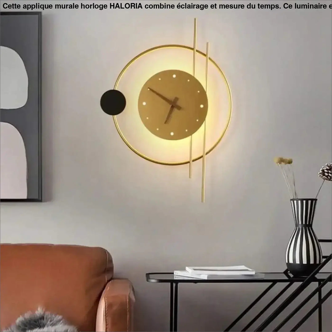 Applique Murale Horloge En Aluminium Noir Ou Or