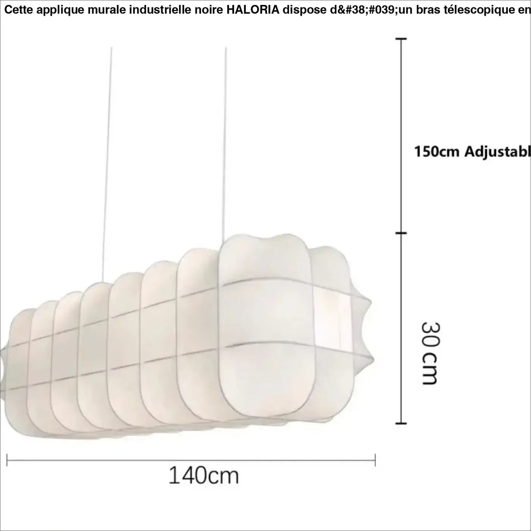 Suspension design en soie blanche moderne intérieur raffiné
