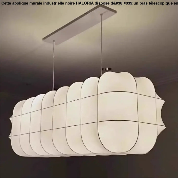 Suspension design en soie blanche moderne intérieur raffiné