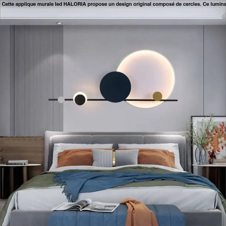 Applique Murale LED Au Design Original Avec Des Cercles Suspendus