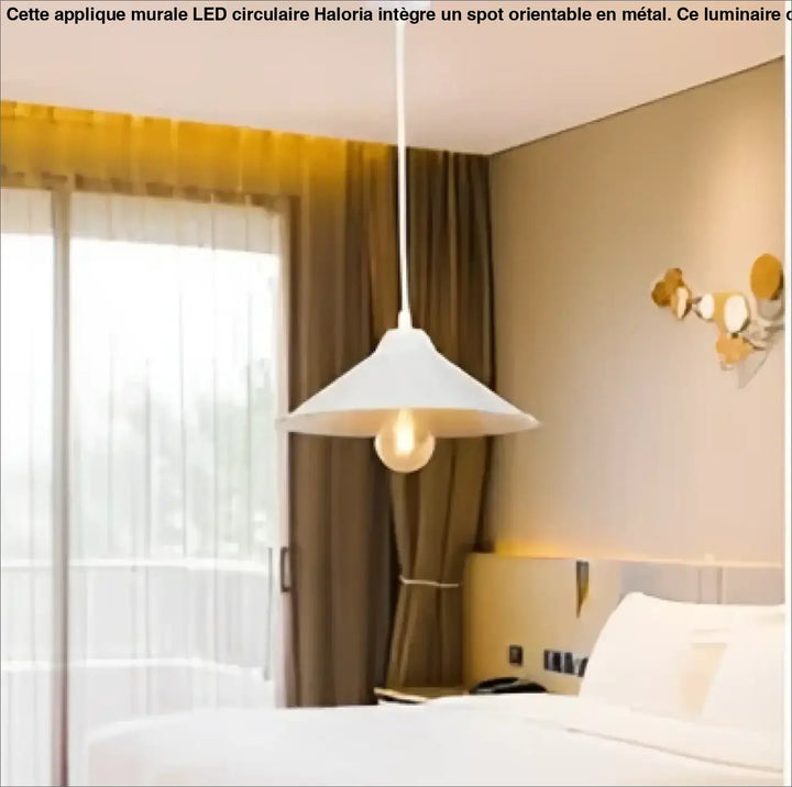 Suspension luminaire temari conique blanc avec ampoule ton chaud pour un design élégant et luminaire moderne