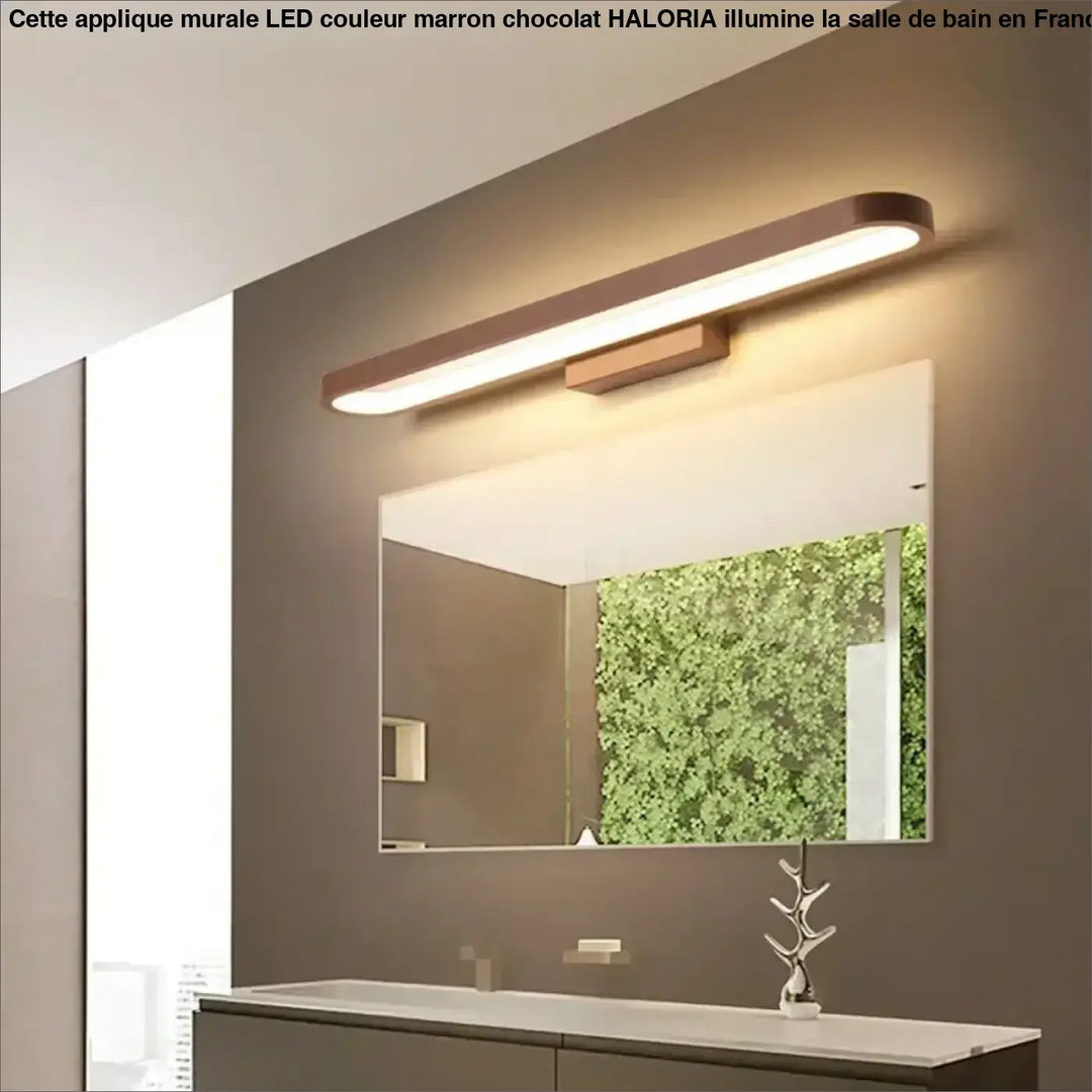 Applique Murale LED Couleur Marron Chocolat Design Rectangulaire