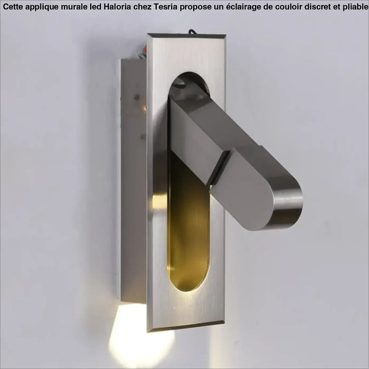 Applique Murale LED De Couloir Discrète Et Pliable En Métal