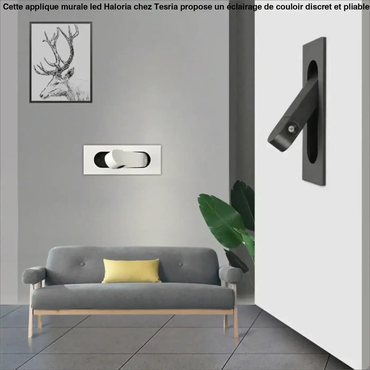 Applique Murale LED De Couloir Discrète Et Pliable En Métal
