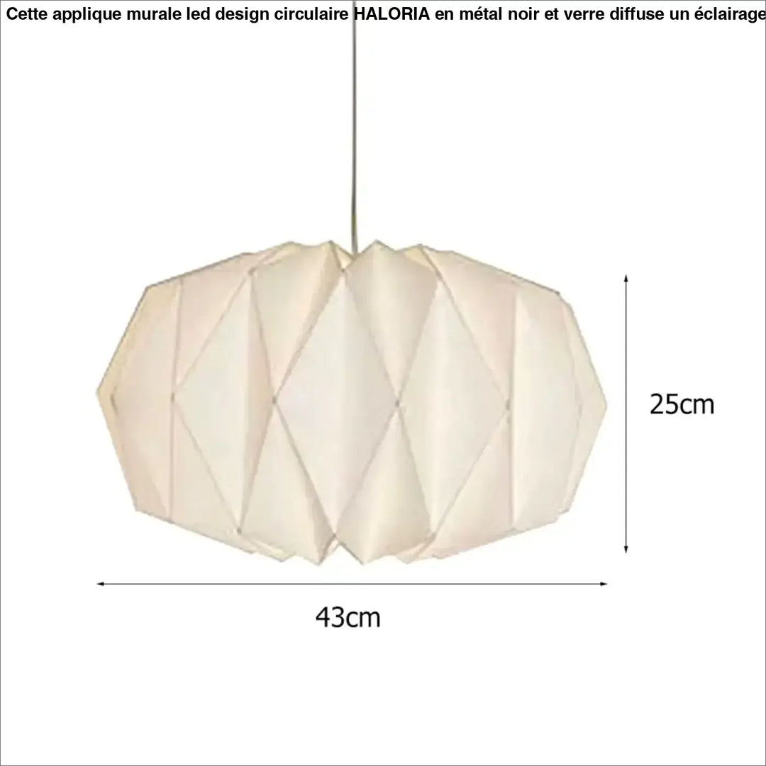 Suspension luminaire origami papier blanc style scandinave