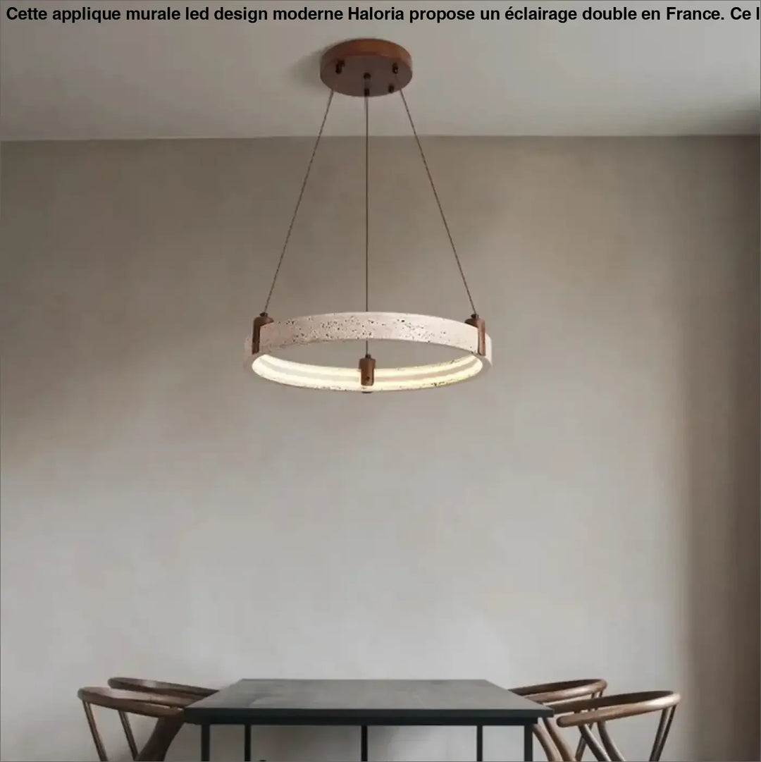 Suspension led design moderne élégant marron beige chic