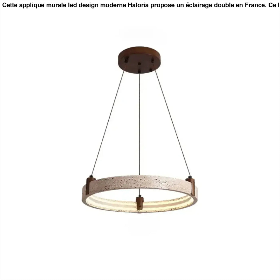 Suspension led design moderne élégant marron beige chic