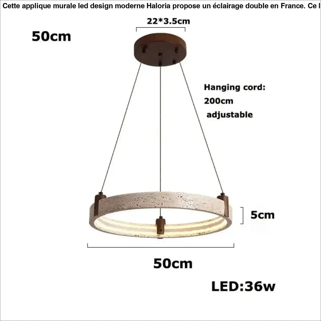 Suspension led design moderne élégant marron beige chic