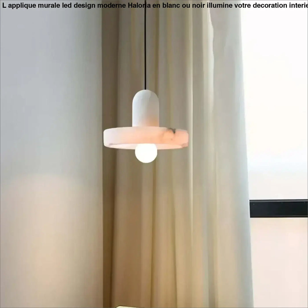 Suspension design moderne en pierre naturelle blanche

