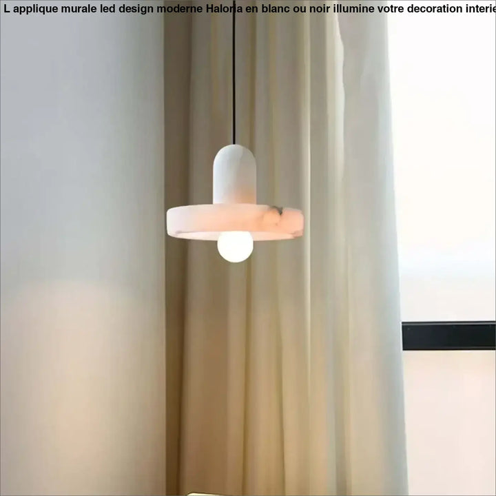 Suspension design moderne en pierre naturelle blanche

